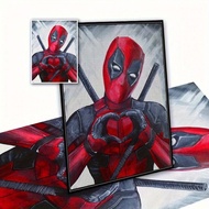 ชุดงานศิลปะเพชร 5D ซีรีส์มาร์เวล Deadpool - ภาพวาดเพชรดิจิทัลแบบเต็มรอบสำหรับผู้ใหญ่ สติกเกอร์ปักไขว