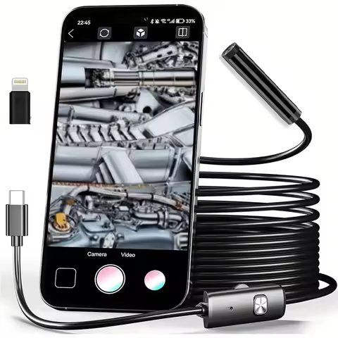 Industrial Endoscope Camera IP67 Waterproof HD1080P 8LED Car Sewer Pipeline Borescope for type-c And