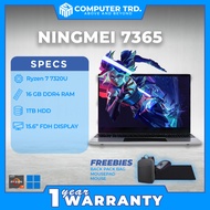 NINGMEI 7365 RYZEN 3 7320U 16gb 1TB/512GB ssd with Mouse mousepad Mouse Laptop Brandnew