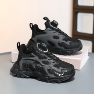 Children's Shoes Black White Campus Student Children's Shoes Double Net Children's Sports Shoes Ligh