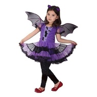 萬聖節 服裝儿童 kids halloween costume Halloween Costume Children's Costume Purple Batgirl cosplay Witch