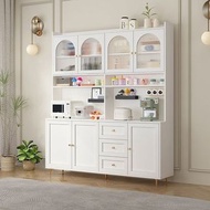 白色餐邊櫃 奶油風實木儲物櫃收納柜置物櫃