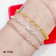 925 Silver Gold Plated Adult Bracelet