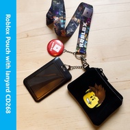 Roblox coin purse pouch with card holder and lanyard