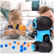 💖READY STOCK💖Robot Shooting Toy Guns Target Shooting Games with Air Pump Gun 24 Pcs Soft Foam Ball