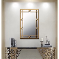 Cermin Dinding Viral Besar Gold Wall Mirror⚡️Readystock