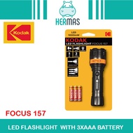 KODAK LED FLASH LIGHT FOCUS 157 60L WITH 3XAAA BATTERY