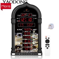 LED Azan Clock With Speaker Upgraded 4008PRO Muslim Pray Wall Clock  Auto-adjust Brightness Multi-languages Words Display 8 Azan sounds