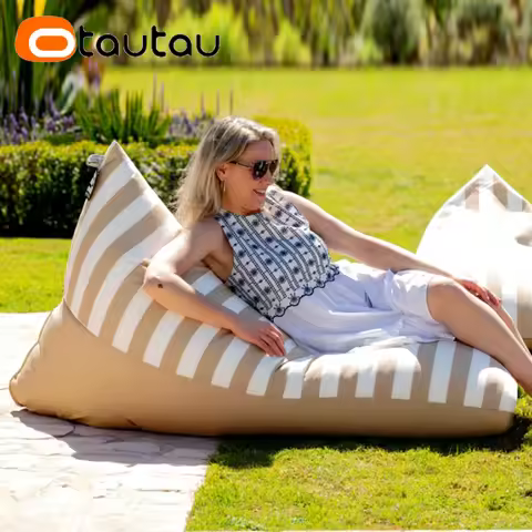 OTAUTAU Outdoor Swim Pool Bean Bag Cover Beach Salon Event Movies Lounger DD206【No Filler!You Need T