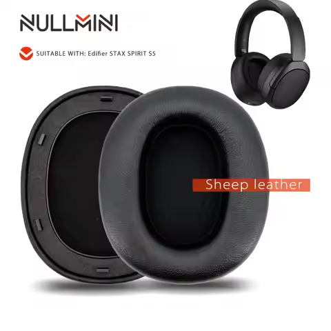 Nullmini Earpads for Edifier STAX SPIRIT S5 Headphones Replacement Ear Cushion Sleeve Sheep Leather 