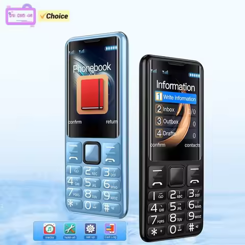 i79 (H6) 4G Mini Mobile Phone 2.4Inches TFT 32MB RAM No Camera Dual SIM Card English Keyboard Torch 