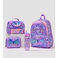 Smiggle flutter butterfly backpack pencil case lunchbag bottle set