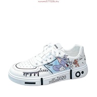 Anime Cat and Mouse Board Shoes Casual Shoes Canvas High-Top Men's Shoes White Elevator Shoes