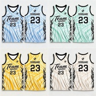Men Basketball Sando Jersey V Neck Sleeveless 3D Tribal Print Sports Shirt Full Sublimation Breathab