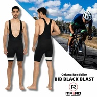 Road bike shorts bib black blast new maero sport
