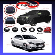 Peugeot 508GT 2016 190T Black Zipper Design Jet Protection Car Cover Waterproof Sun-proof Size XXL Selimut Kereta Peugeot 508GT