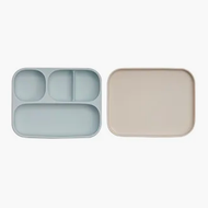 MOYUUM ผลิตภัณฑ์จานซิลิโคน แพลตตินั่ม สำหรับเด็ก แบบ 4 ช่อง และ แบบ  2 in 1  (เลือกสีได้)