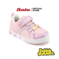 Bata บาจา Bubble Gummers รองเท้าผ้าใบ สนีคเกอร์ติดไฟ LED สำหรับเด็ก สีชมพู รหัส 1415523