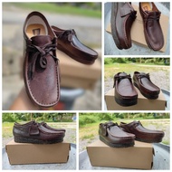 (SPECIAL OFFERS) CLARKS WALLABEES  COFFEE GENUINE LEATHER