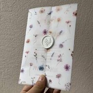 20pcs Floral Leaf Pattern Kraft Paper, Suitable For 5x7 Inch Wedding Invitations, Kraft Paper Envelo