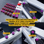 FULL SET OF SWING ARM SWEETENER BOLT AITECH NINJA R RR SS TITANIUM GR5 MODEL ORIGINALBIG HEAD SET BY