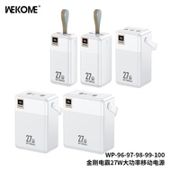 WEKOME ORIGINAL 60000mAh 80000mAh 100000mAh PD 27W FAST CHARGING BUILT-IN LED LIGHT KINKONG SERIES