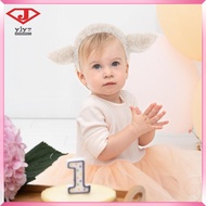 🎀 1Set Beige Sheep Lamb Ear Headband Ideal for Cosplay and Shows