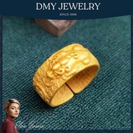 DMY Jewelry Gold 916 Original Malaysia/Cincin Suasa Lelaki Original/Lucky Pixiu Ring For Men/Gold 91