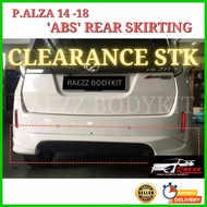 💥Ready Stock💥( Clearance Stock ) Perodua Alza14-18 'ABS' Rear Skirting Without Paint