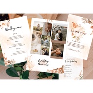 AUTUMN Nostalgic Flowery Wedding Invitation Digital Template, Bohemian Watercolour Minimalist Theme,