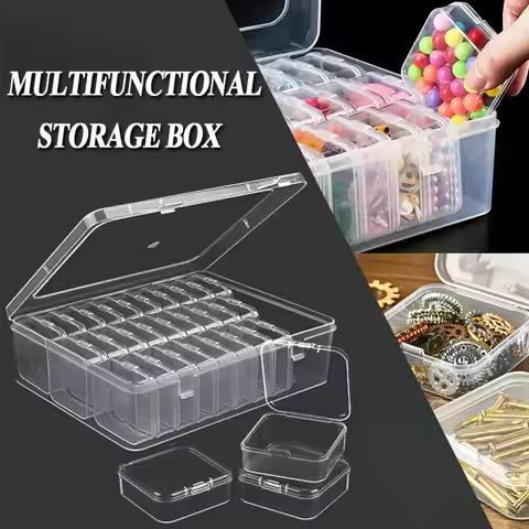 Jewelry Storage Boxes Set 4/12/15/30 Grids Multifunctional Storage Box DIY Craft Accessories Craft S