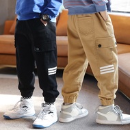 Children's Spring/Autumn Outwear Cuffed Pants Boys' Fashion Stripes Trousers Kids Casual Cotton Swea