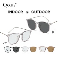 Cyxus Glasses Photochromic Lens (Brown/Grey/Black)Glasses Anti Blue Light Glasses  Frame UV400 Squar