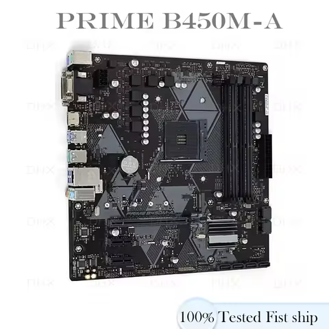 For ASUS PRIME B450M-A Motherboard Supports R9 5950X R7 5800X3D CPU AMD B450 64GB 4xDDR4 2xM.2 HDMI