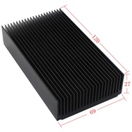 Black Aluminum Heatsink, Aluminium Heat Diffusion Cooling Fin 120 x 69 x 27mm/ 4.72"(L) x 2.72"(W) x