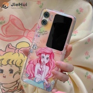 JieHui เหมาะสำหรับ OPPO Find N2 flip สามชิ้น Mermaid Rapunzel เคสโทรศัพท์มือถือแฟชั่น