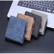 Short Men Wallets Zipper Coin Pocket Wallet Card Holder Men's Purses