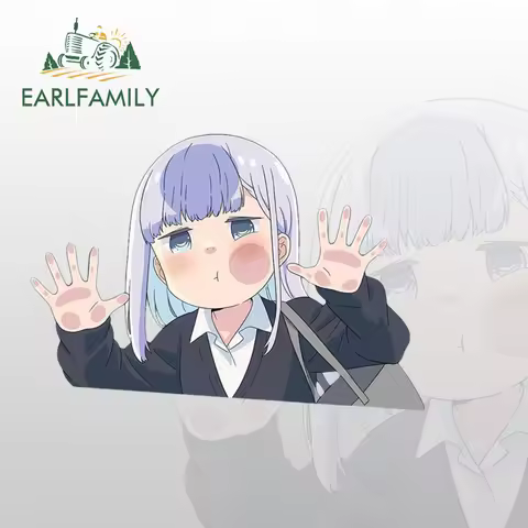 EARLFAMILY 13cm x 9.2cm For Rena Awarin Windows Car Stickers Funny Anime Caravan Car Refrigerators W