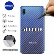 Samsung A01 Core Anti-Scratch Carbon Skin Back Screen Guard Protector Carbon Back