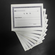 I.O.U. Note Pad 100 sheets per pad 11.5cm x 14cm Memo Note paper sheets