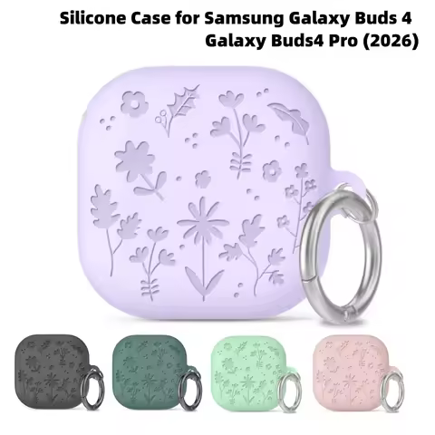 Soft Earbuds Bag for 2026 New Samsung Galaxy Buds 4/Buds 4 Pro Silicone Skin Design for Buds 4 / Bud