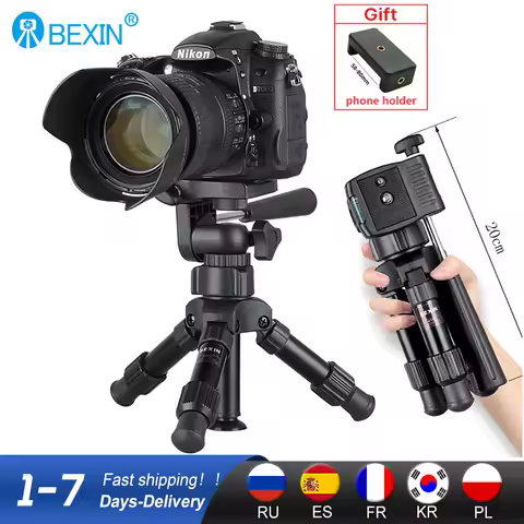 BEXIN MS02 Portable Tripode Photography Travel Portable Compact Lightweight Mini Tripod Camera Stand