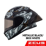 ZEUS ZS-826 METALLIC BLACK/BK31 WHITE