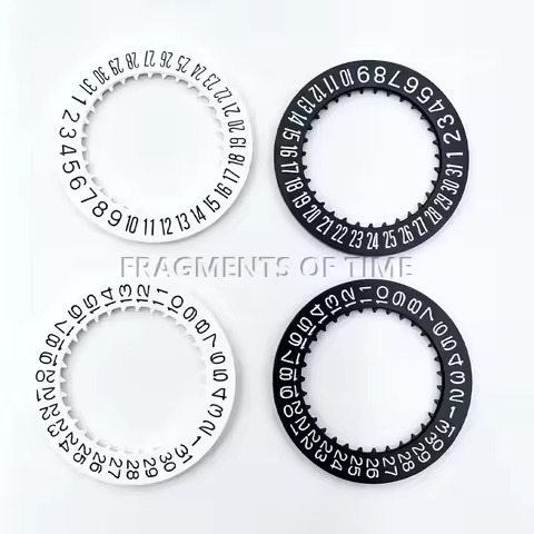 NH34 NH35 Movement Calendar Disc Replacement Parts, 3 Digit & 6 Digit Design In White And Black Tone