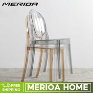 MER Nordic Dining Chair Ghost Chair Home Plastic Crystal Stool Acrylic Transparent Makeup Chair 2866