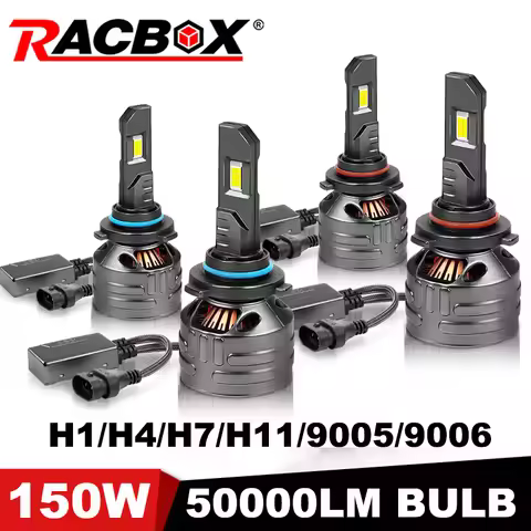 H1 H4 H7 H11 LED Headlight Bulb 150W 50000LM 9005 9006 Turbo Headlamps For Car Headlights Bulb Auto