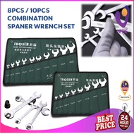 VIPPIE 8PCS / 10PCS Combination Spanner Wrench Set Car Repair Tools Set Heavy Duty Tools