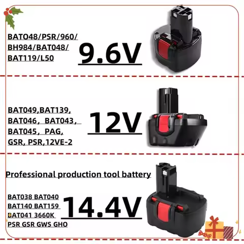 For BOSCH 9.6V, 12V, 14.4V Power Tool Replacement Batteries for BAT038, BAT040, BAT140, BAT043, D707