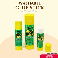 Amos Glue Stick 8g 15g Non-Toxic Washable Safe Kids Paper Cardboard Fabric Craft School Office Korea