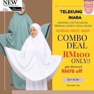 RAMADAN STATE ALAJMAL TELEKUNG INARA COTTON Mikro Premium Gebu Sejuk Selesa Polos Kain Sembahyang De